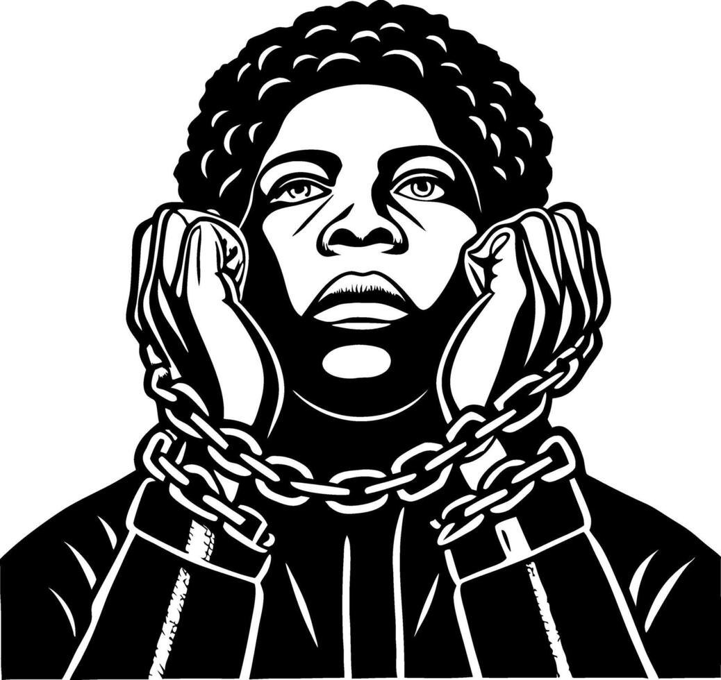 Fierce Representation of Strength and Resilience in Chains Powerful Graphic vector