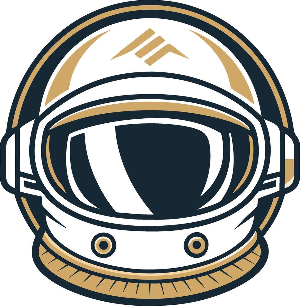 Stylish Astronaut Helmet Design for Space Exploration Themes and Creative Projects vector