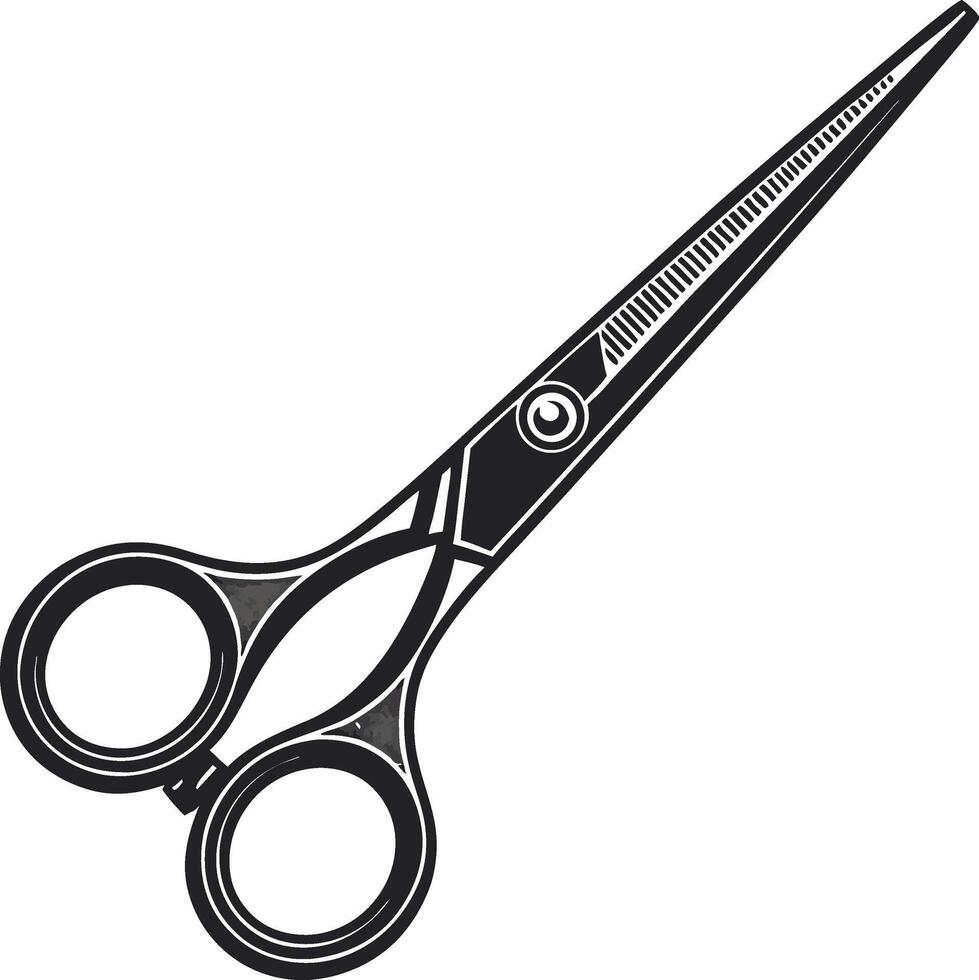 Black Scissors Design for Hair Cutting Sewing Tailoring Craft Projects and Tattoos vector