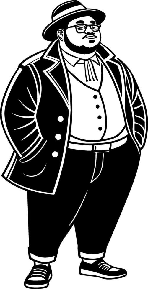 Stylish Confident Man in Formal Attire Illustration for Lifestyle and Fashion Design vector