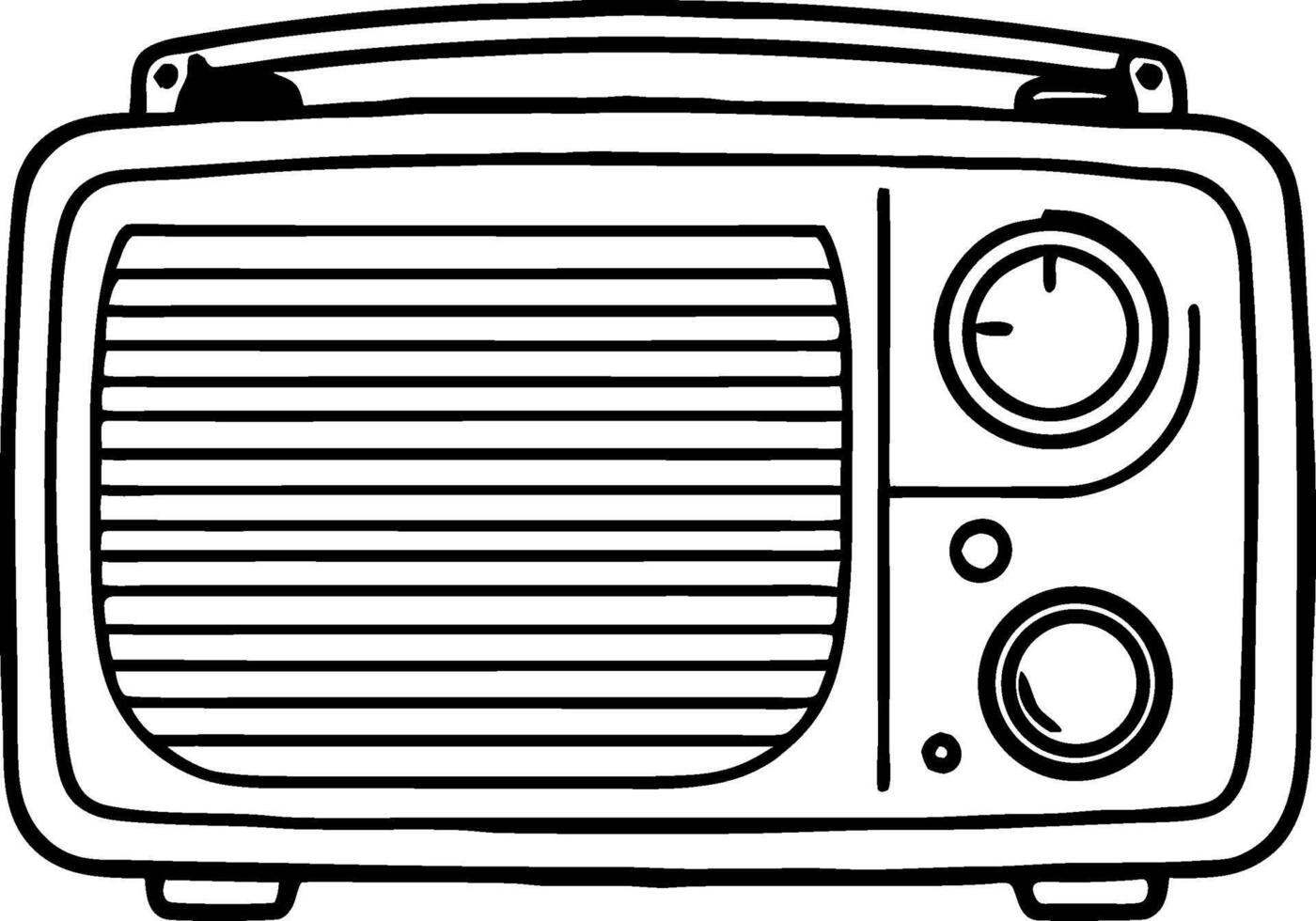 Retro Vintage Radio Design for Decorations and Illustrations vector