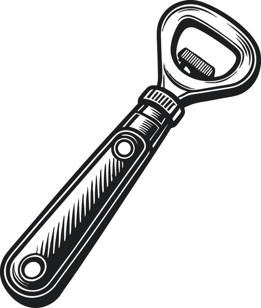 Vintage Bottle Opener Handheld Tool for Beverage Enthusiasts and Kitchen Decor vector