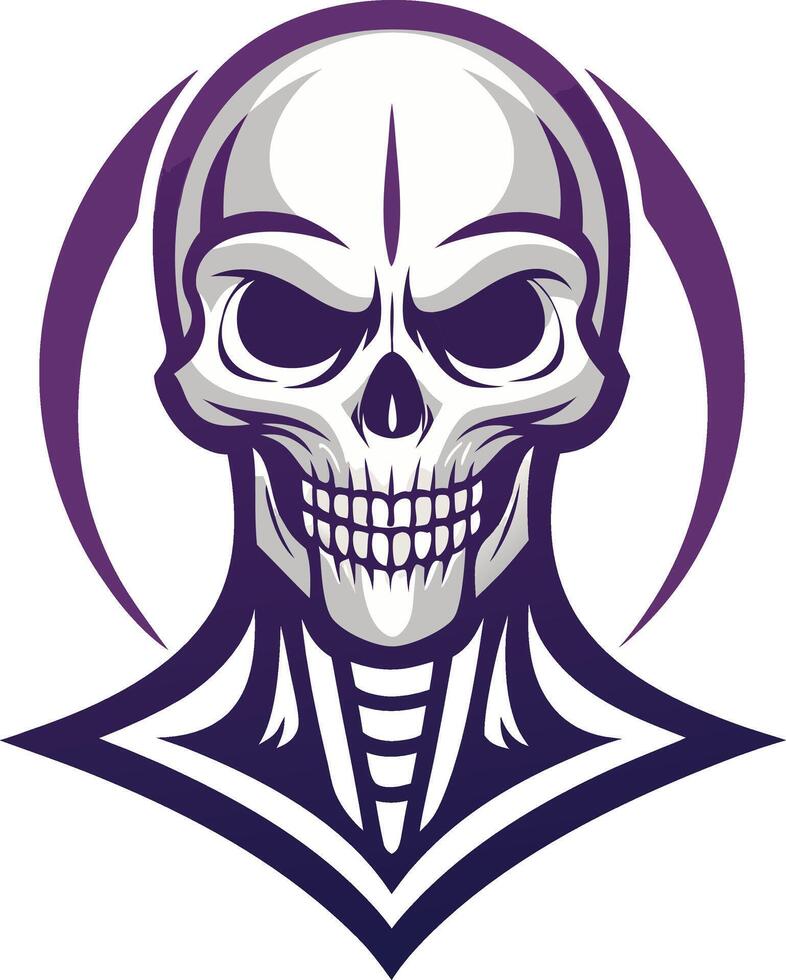 Stylized Skull Design with Sharp Details for Tattoo Art and Graphic Projects vector