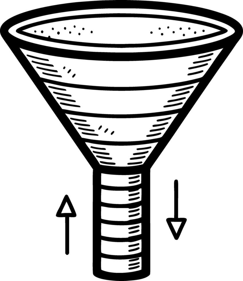 Simplistic Funnel for Business Presentations and Educational Materials vector