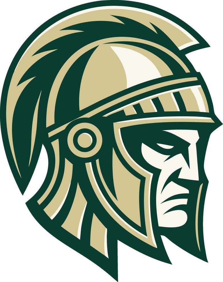 Spartan Warrior Helmet Design Ideal for Sports Apparel and Tattoo Art vector