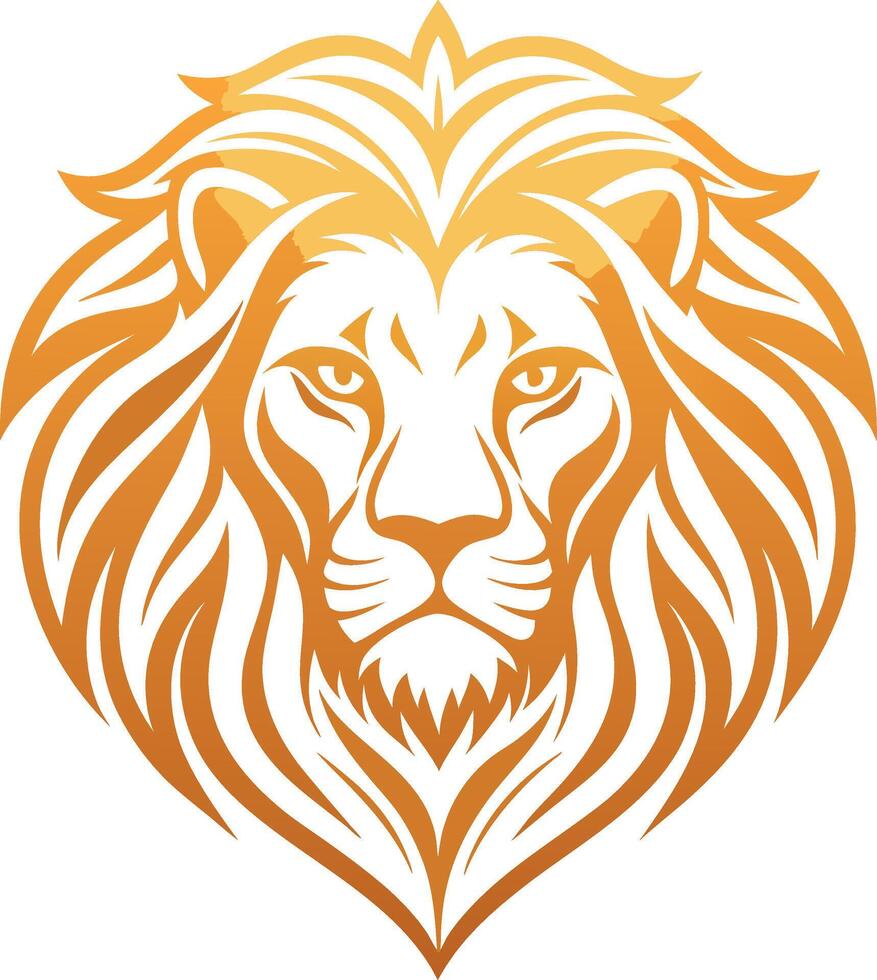 Majestic Lion Head Design for Tattoos and Graphic Art Projects vector