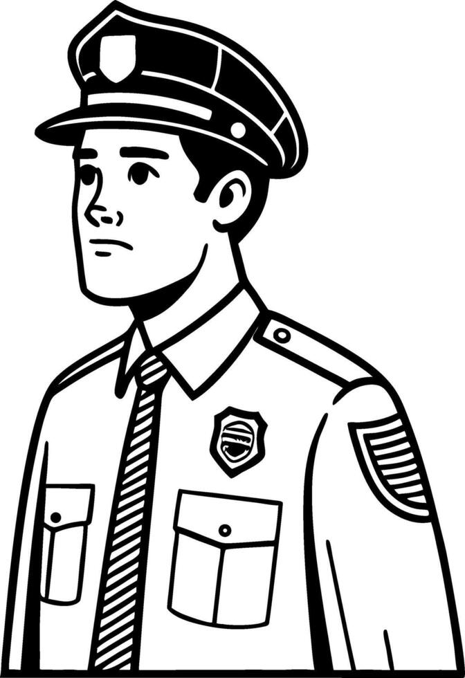 Police Officer Character Illustration for Education and Design Projects vector
