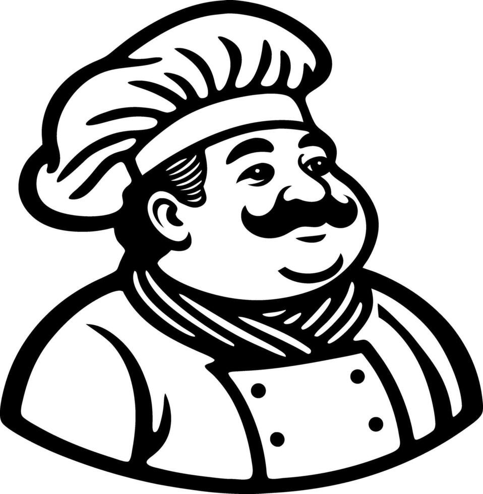 Cheerful Cartoon Chef Character with Whimsical Hat Perfect for Cooking Themes and Designs vector