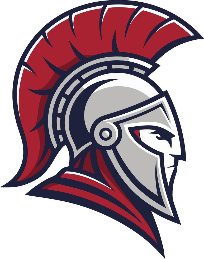 Stylized Spartan Helmet Art for Team Branding and Athletic Merchandise Design vector