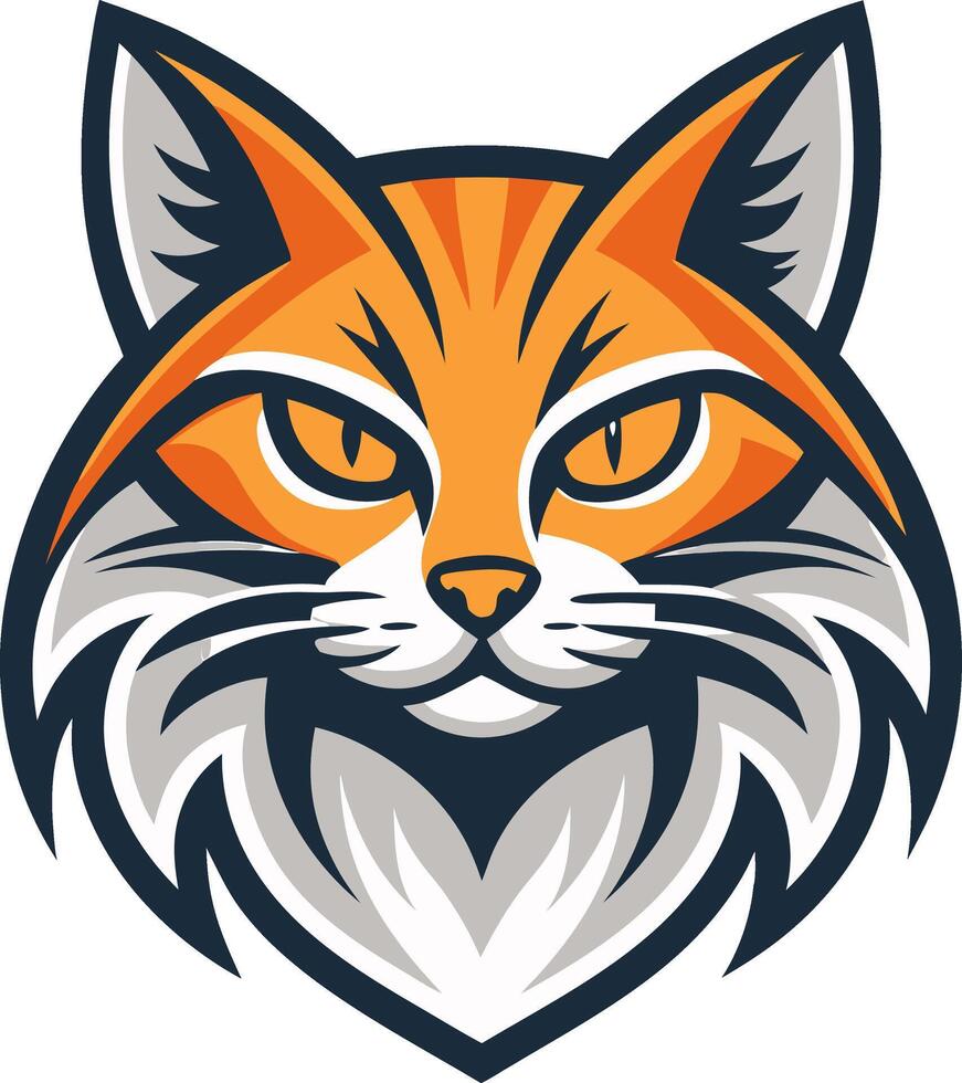 Bold Orange Fox Head Illustration for Logo Design and Creative Projects vector