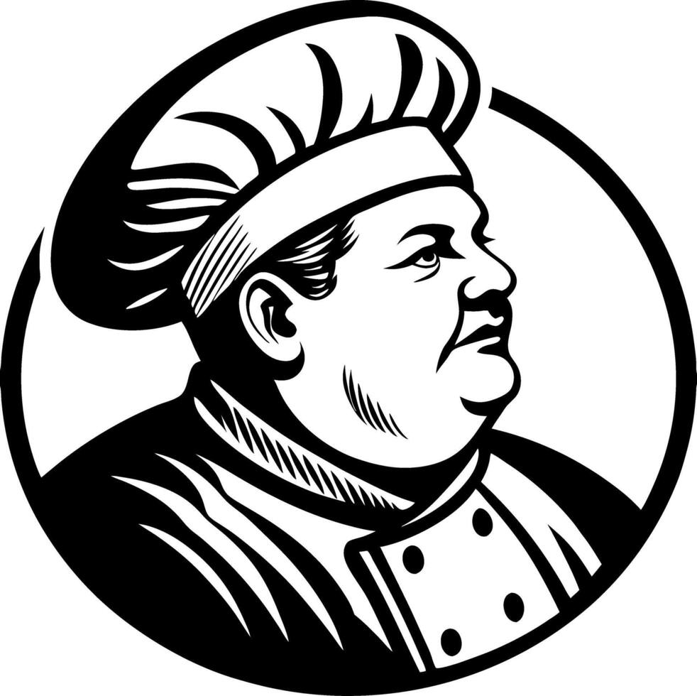 Classic Chef Portrait Art Perfect for Restaurant Menus Culinary Blogs and Merchandise vector