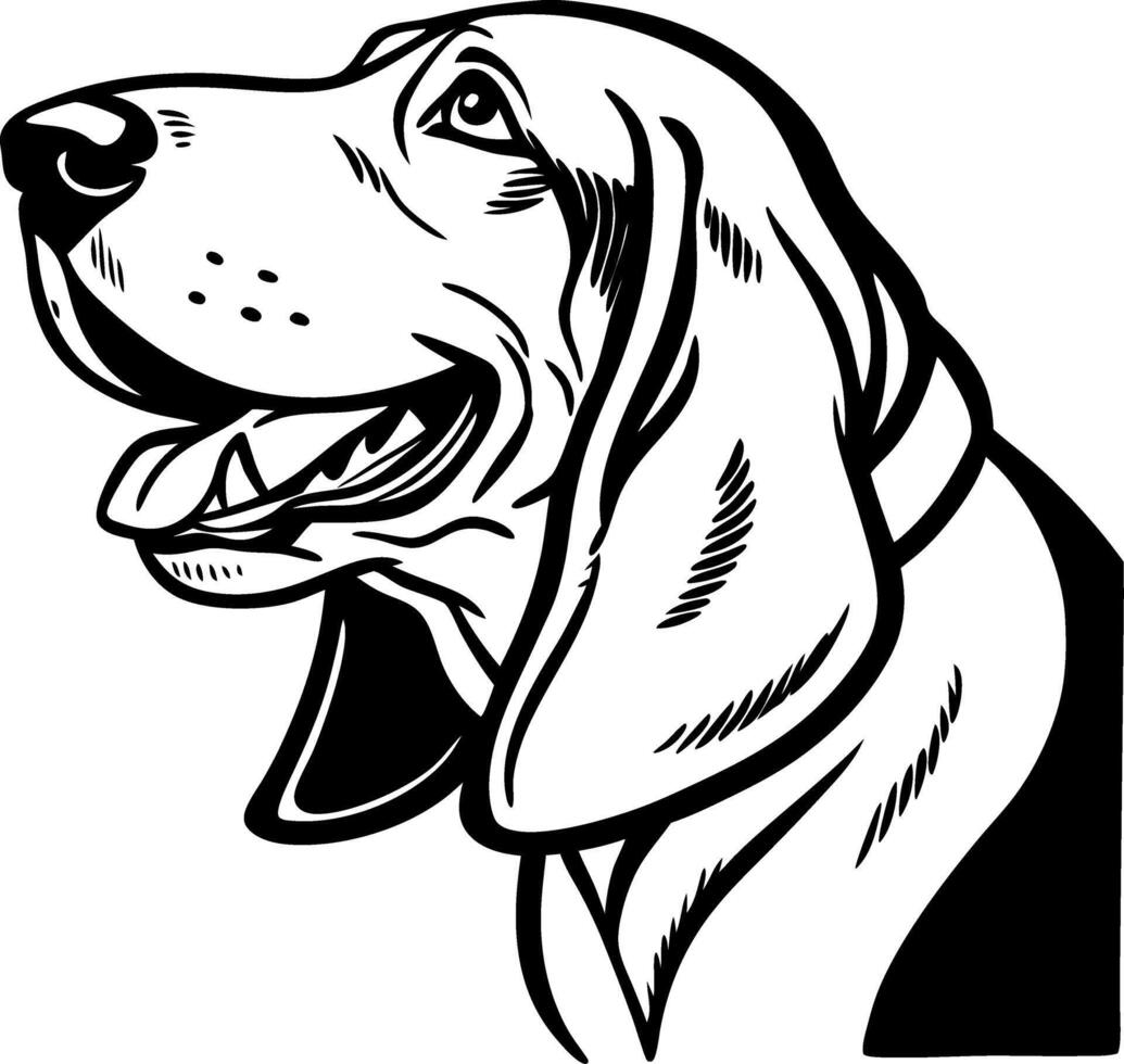 Detailed Basset Hound Illustration for Pet Lovers Coloring Pages and Tattoo Design vector