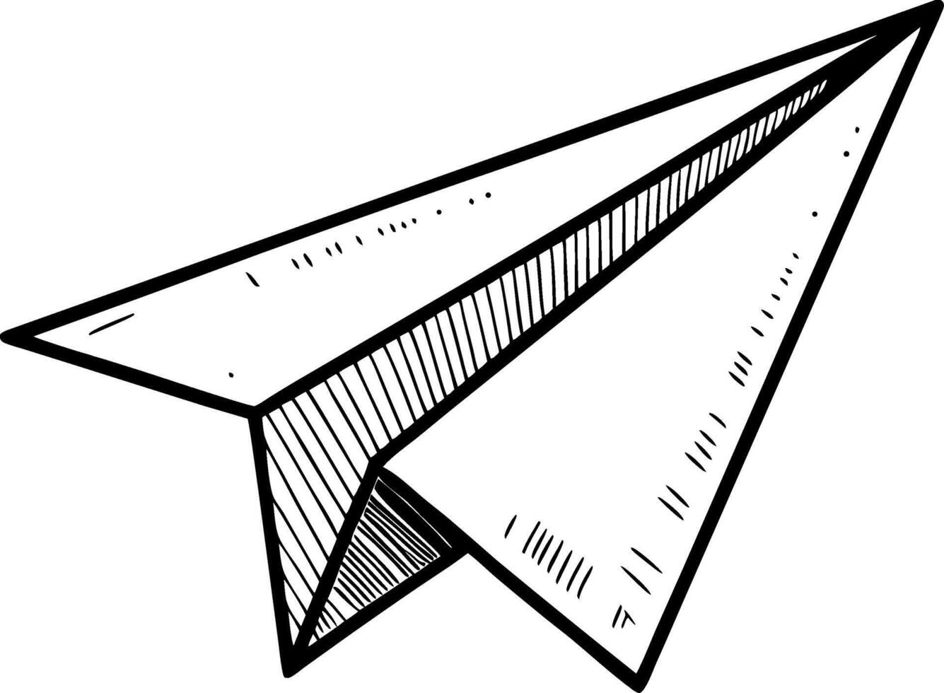 Handcrafted Paper Airplane for Creative Projects and Educational Materials vector
