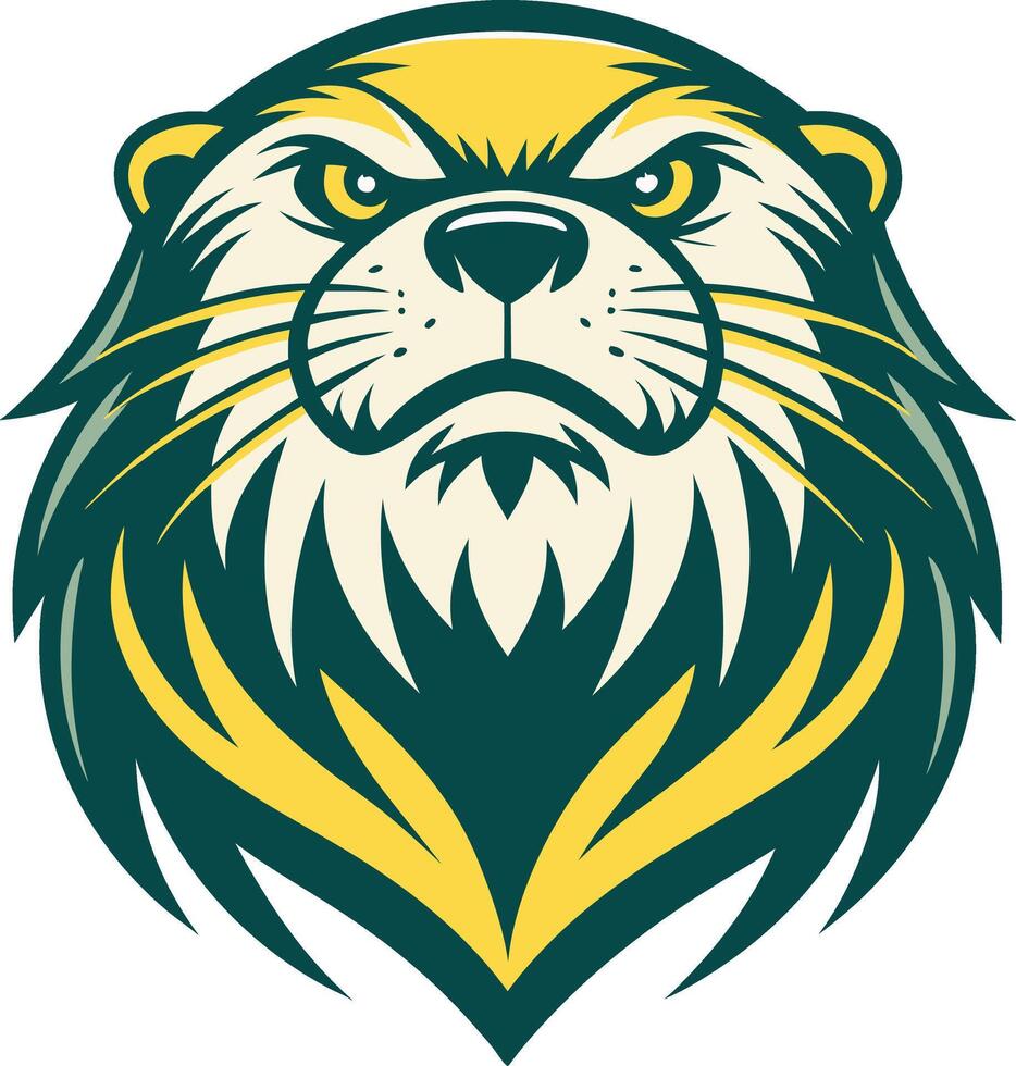 Majestic Lion Head Illustration with Fierce Expression for Use in Logos and Merchandise vector