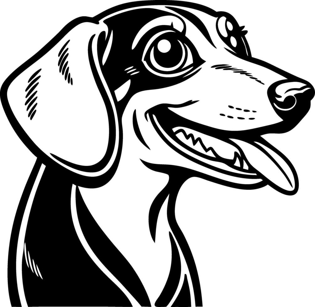 Playful Cartoon Dachshund Head Illustration for Pet Lovers and Dog Enthusiasts vector