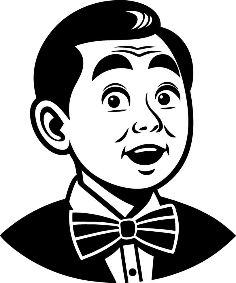 Cheerful Young Boy in Bow Tie for Fun Designs and Creative Projects vector