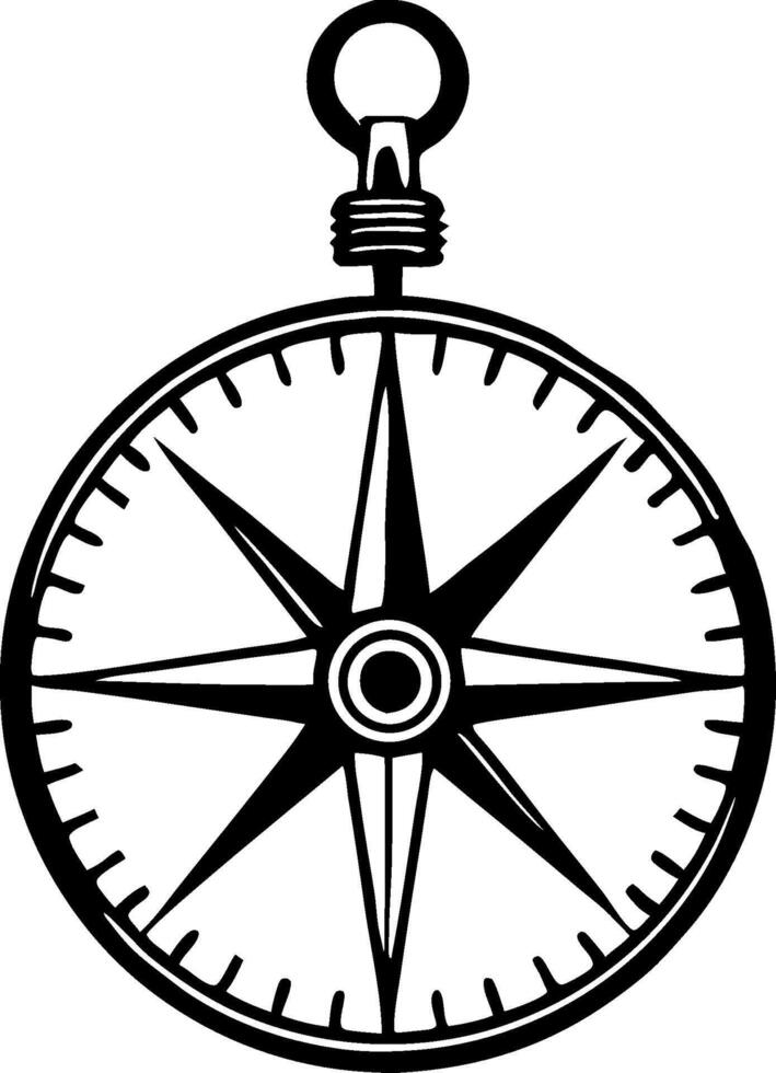 Vintage Compass Design for Navigation Exploration Adventure Tattoo or Travel Poster vector