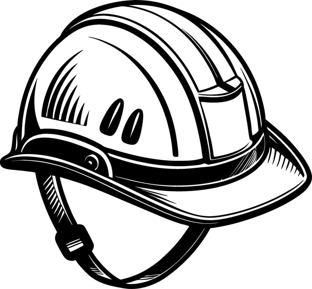 Detailed Construction Safety Helmet Illustration for Industry and Design Use vector