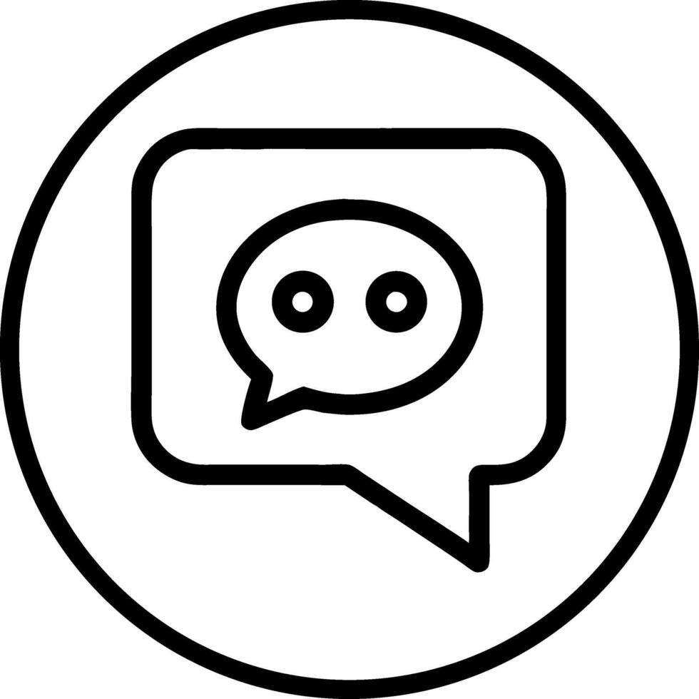 Chat Bubble Illustration with Eyes Perfect for Social Media Branding Designs vector