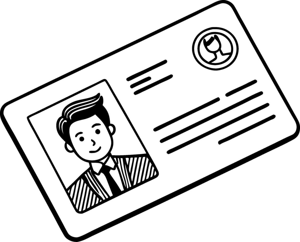 Realistic Portrait Identity Card Design for Personalization and Authentication Uses vector