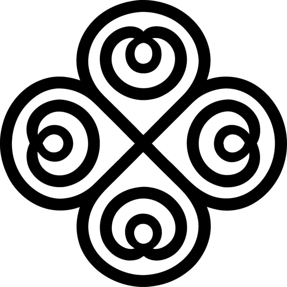 Intricate Abstract Swirl Pattern Design for Unique Tattoos and Coloring Pages vector