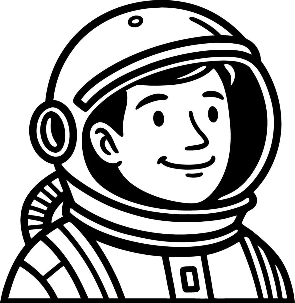Cheerful Astronaut Character Illustration Suitable for Posters and Childrens Activities vector