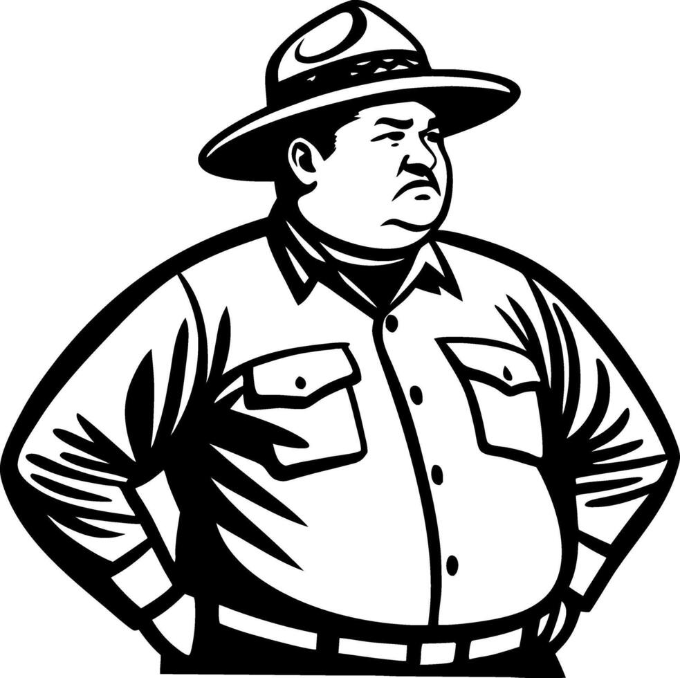 Confident Male Ranger Character in Vintage Style for Adventure Themes and Artwork vector