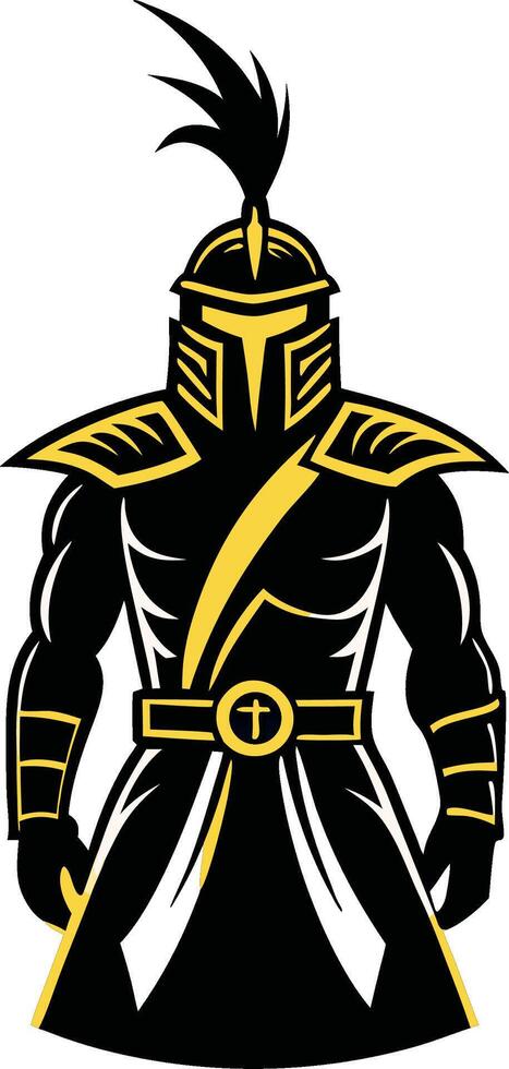 Powerful Warrior Knight Illustration for Logo Design and Graphic Artwork vector