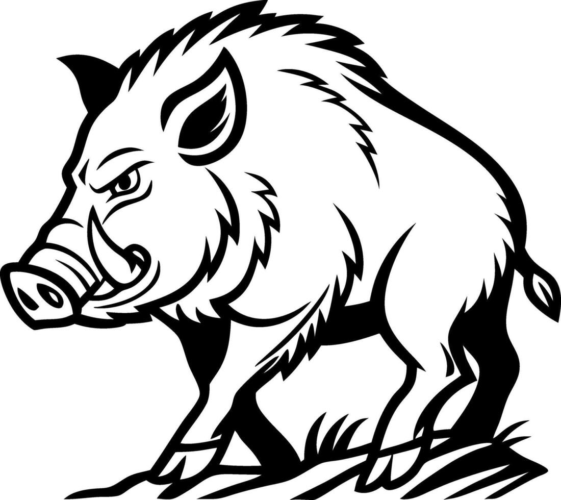 Bold Wild Boar Illustration for T-shirt Design and Tattoo Inspiration vector