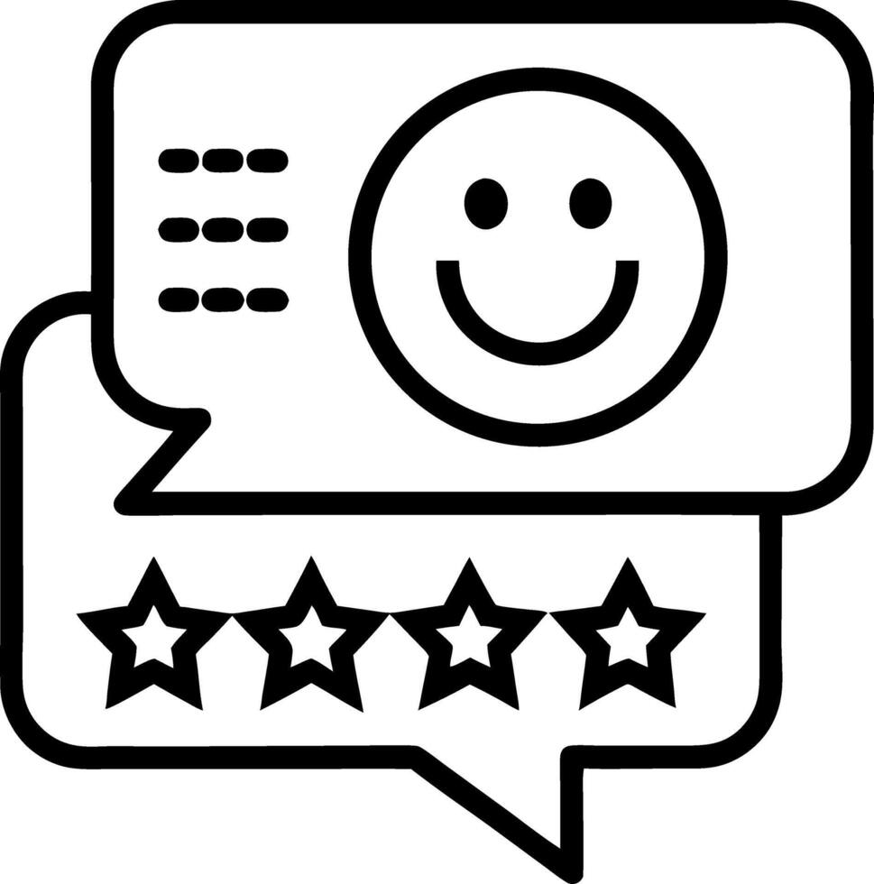 Smiley Face Feedback with Speech Bubble for Ratings and Reviews Design vector