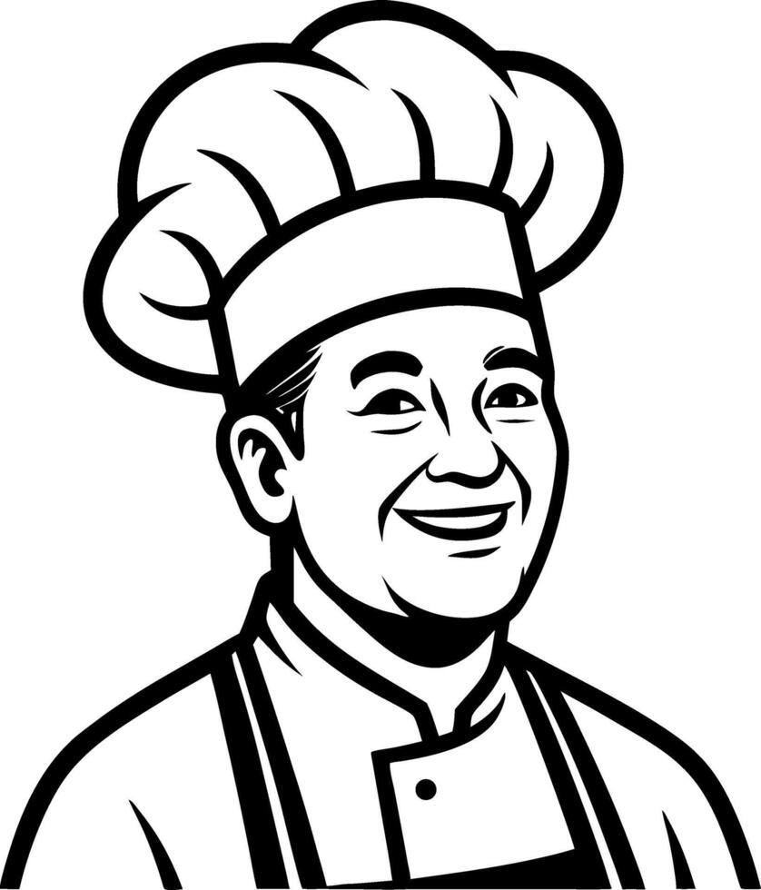 Smiling Chef Character Illustration for Cooking Blogs Restaurants and Culinary Designs vector