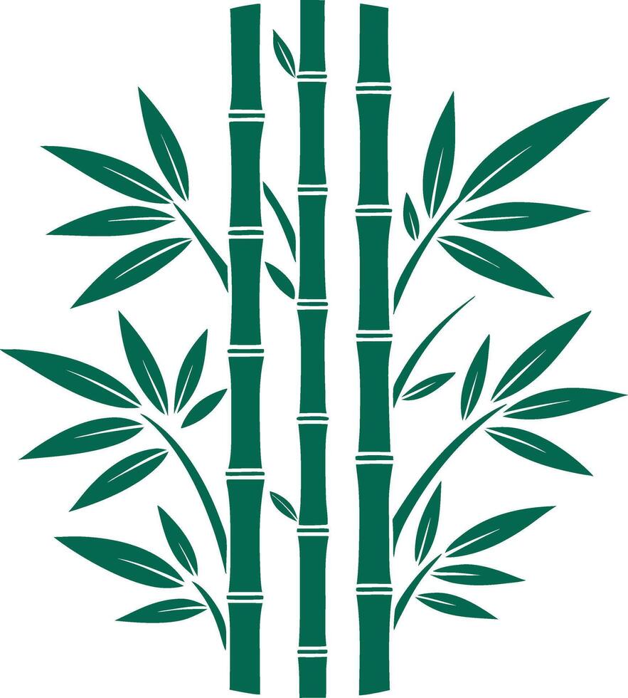 Elegant Bamboo Plant Design Ideal for Home Decor and Nature-Themed Projects vector