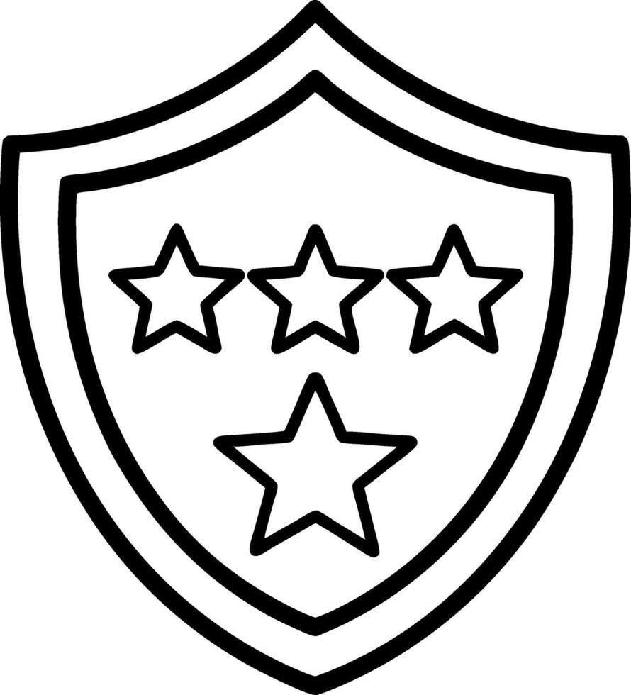 Bold Shield Emblem with Stars Design for Security Themes Badges and Awards vector