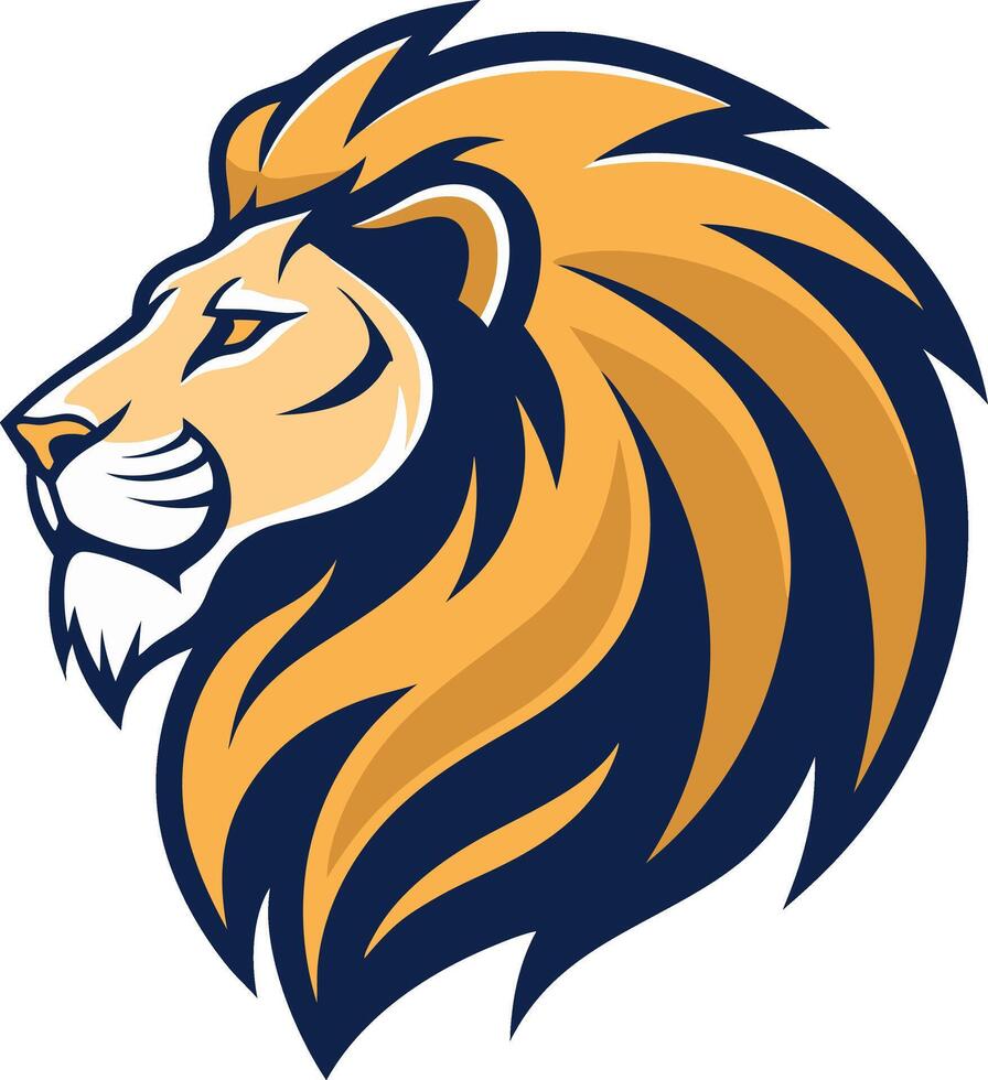 Majestic Lion Profile Illustration for Logos Tattoos and Artistic Projects vector