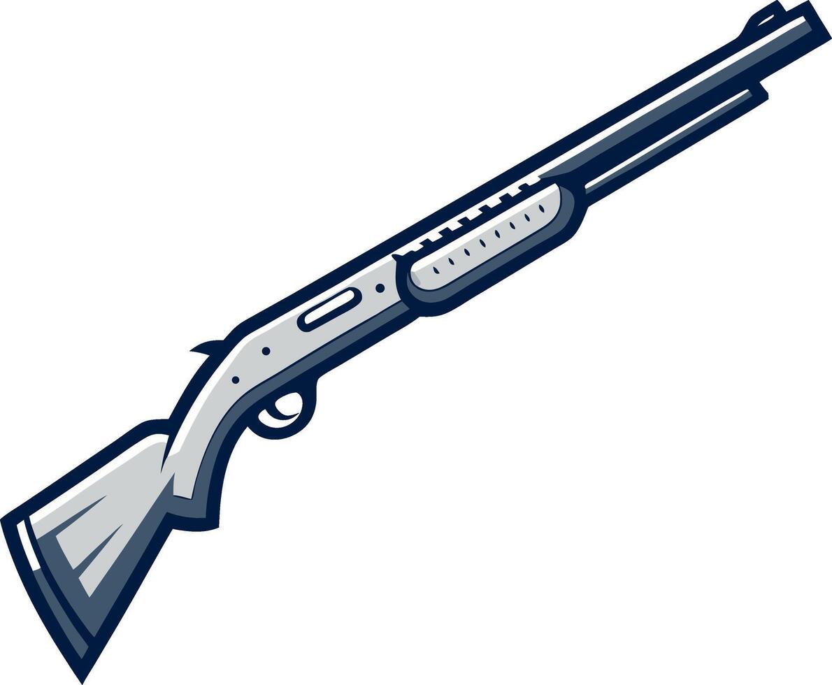 Stylized Illustration of a Hunting Rifle for Graphic Design and Tattoo Ideas vector
