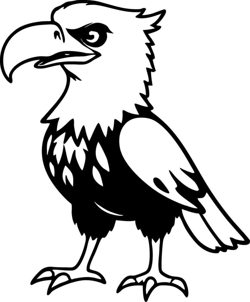 Bold Eagle Illustration for Tattoo Designs and Creative Projects vector