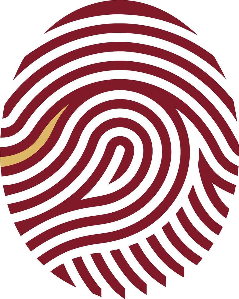 Stylized Fingerprint Design with Intricate Lines and Unique Shape for Tattoo or Graphic Use vector