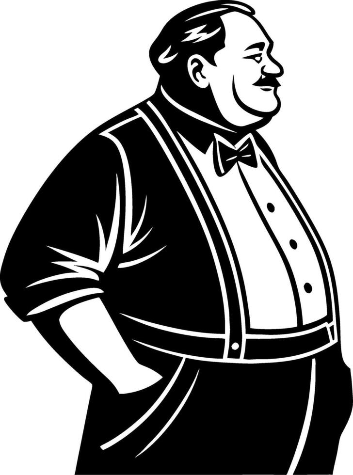Classic Gentleman in Tuxedo Retro Illustration for Logo Design and Vintage Themed Projects vector