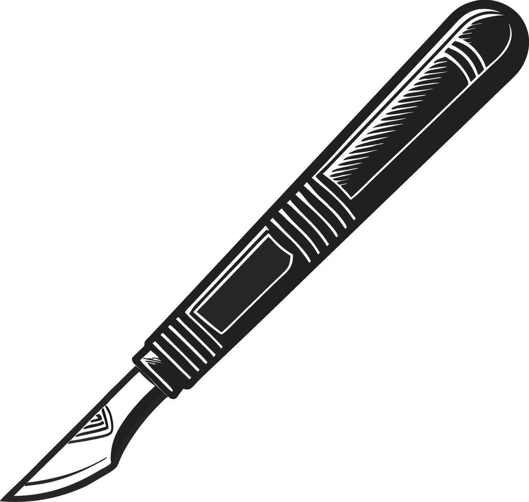 Artistic Crafting Knife for Precision Cutting and Creative Projects vector