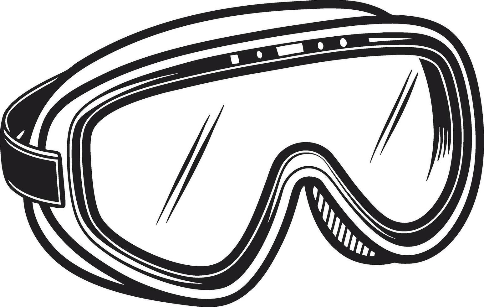 Stylish Safety Goggles with Clear Lens and Adjustable Strap for Outdoor and Sport Activities vector