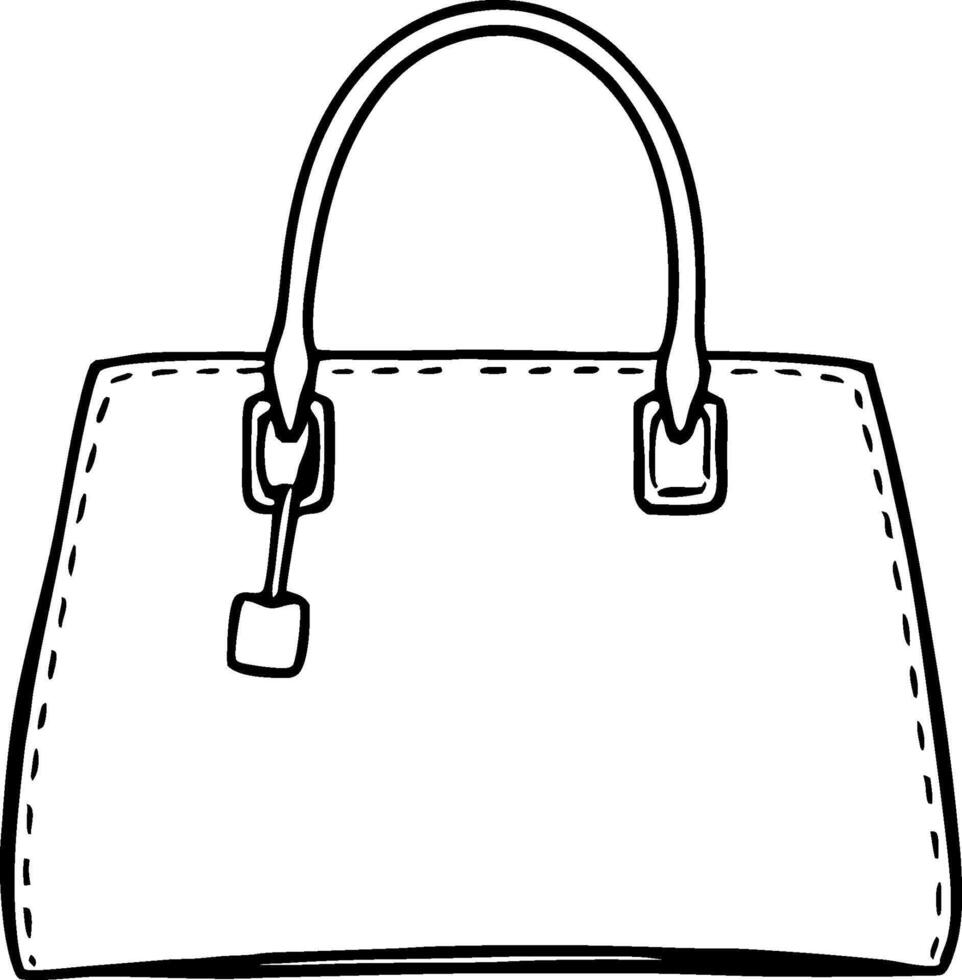 Stylish Handbag Design for Fashion Branding and Accessories Illustrations vector