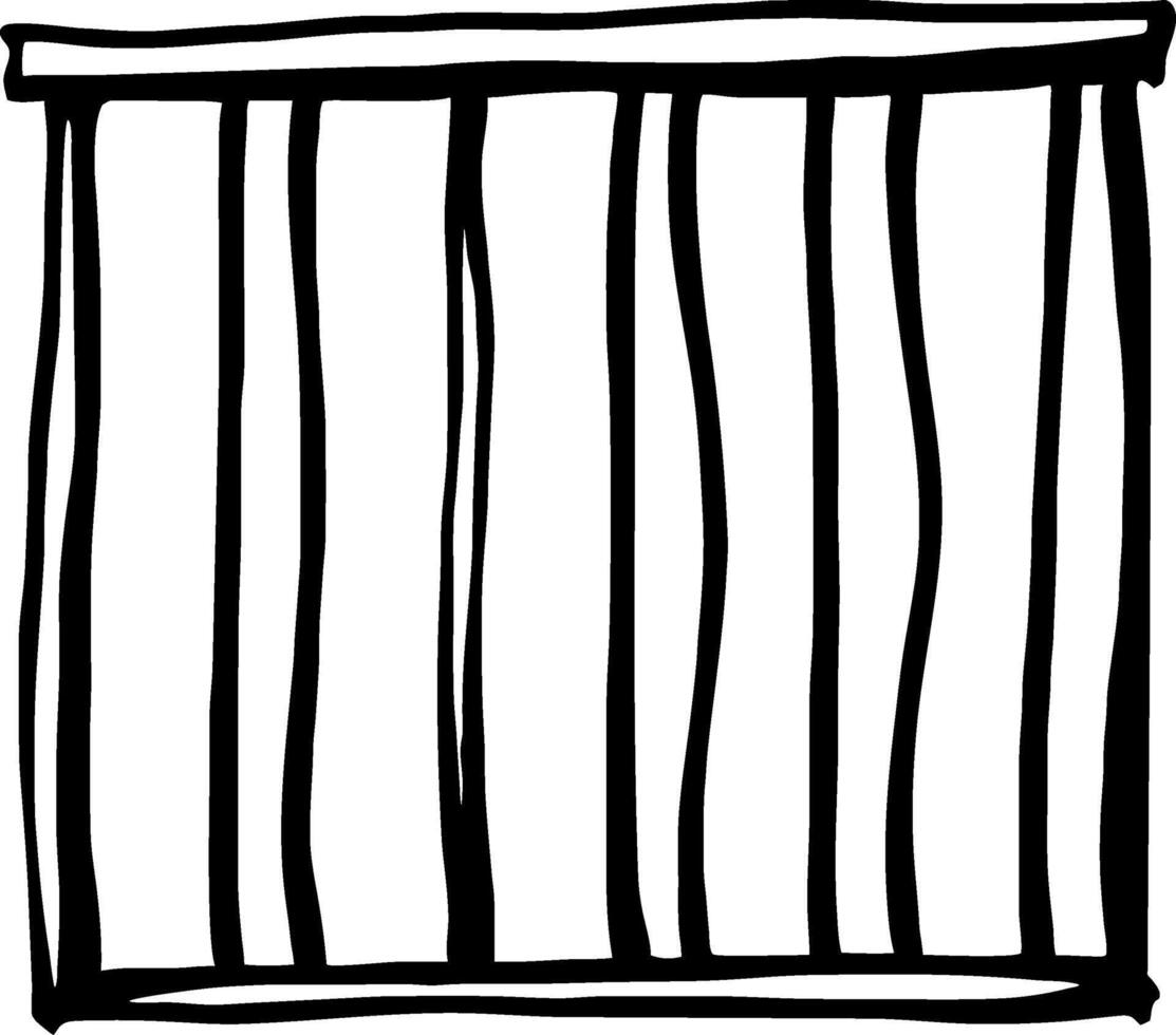 Stylized Wooden Box Drawing for Home Decor and Craft Projects vector