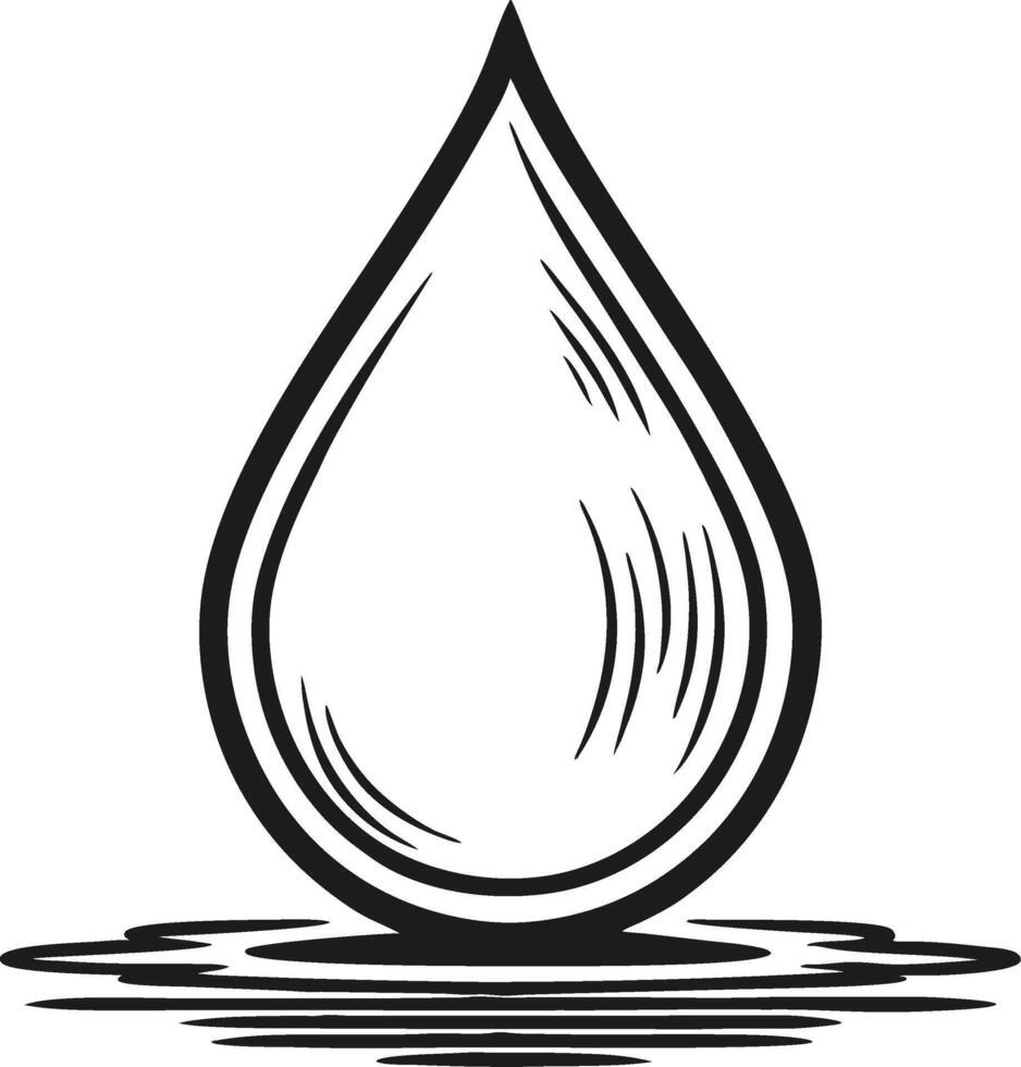 Stylized Water Drop Illustration for Eco-Friendly Designs and Creative Projects vector