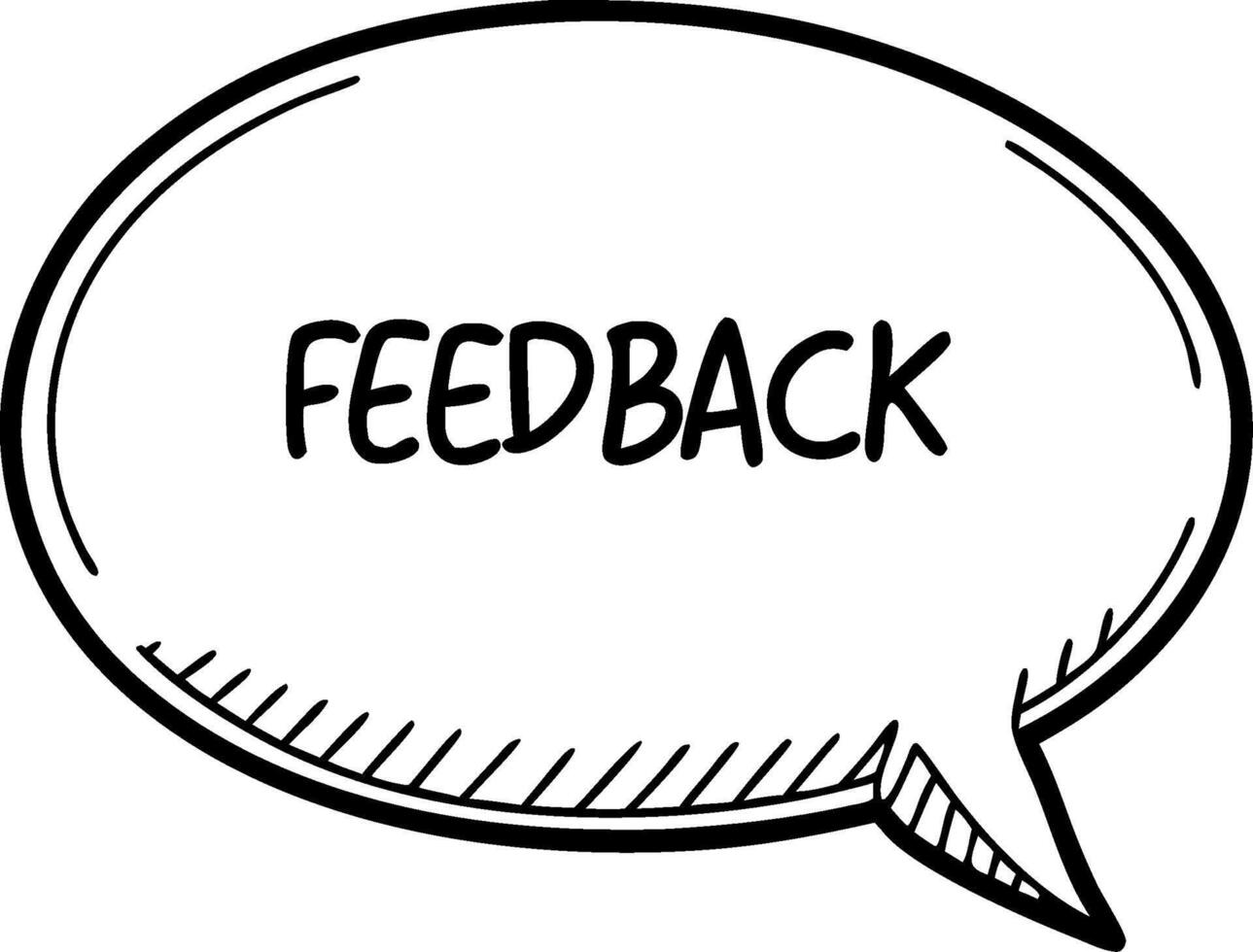 Feedback Speech Bubble Graphic for Communication Tools and Creative Projects vector