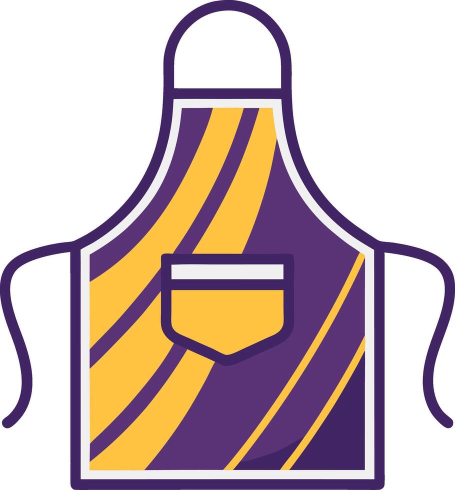Colorful Striped Kitchen Apron Design for Cooking Baking and Culinary Enthusiasts vector