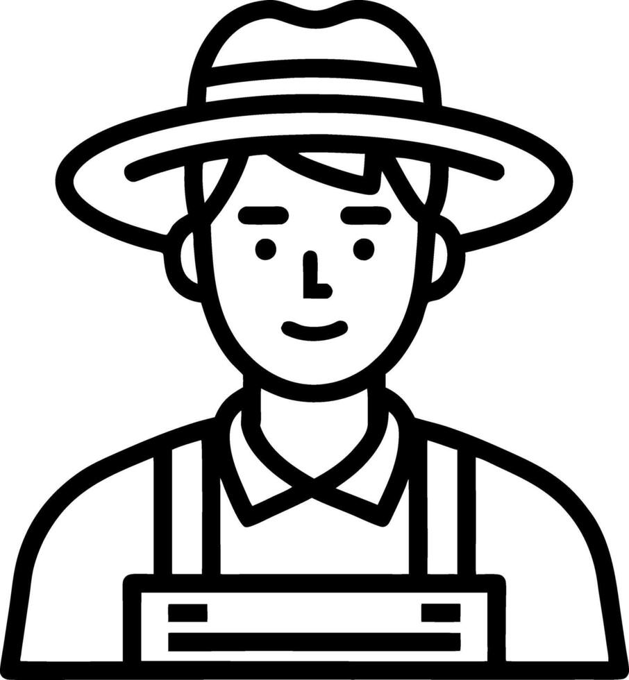 Farm Worker with Hat Character Illustration for Agriculture Themes and Educational Projects vector