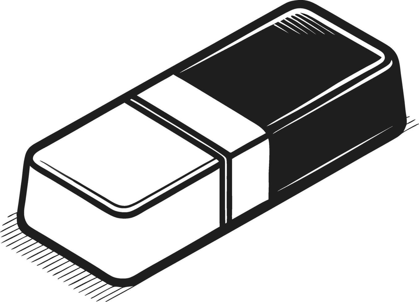 Stylish Minimalist Eraser Illustration for Art Supplies and Educational Materials vector