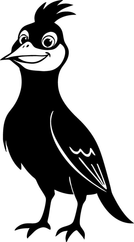 Cheerful Cartoon Style Woodpecker Bird Character Design for Childrens Coloring Books and Illustrations vector