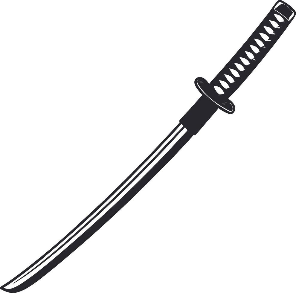 Elegant Samurai Sword Design Perfect for Tattoo Artwork and Graphic Illustrations vector