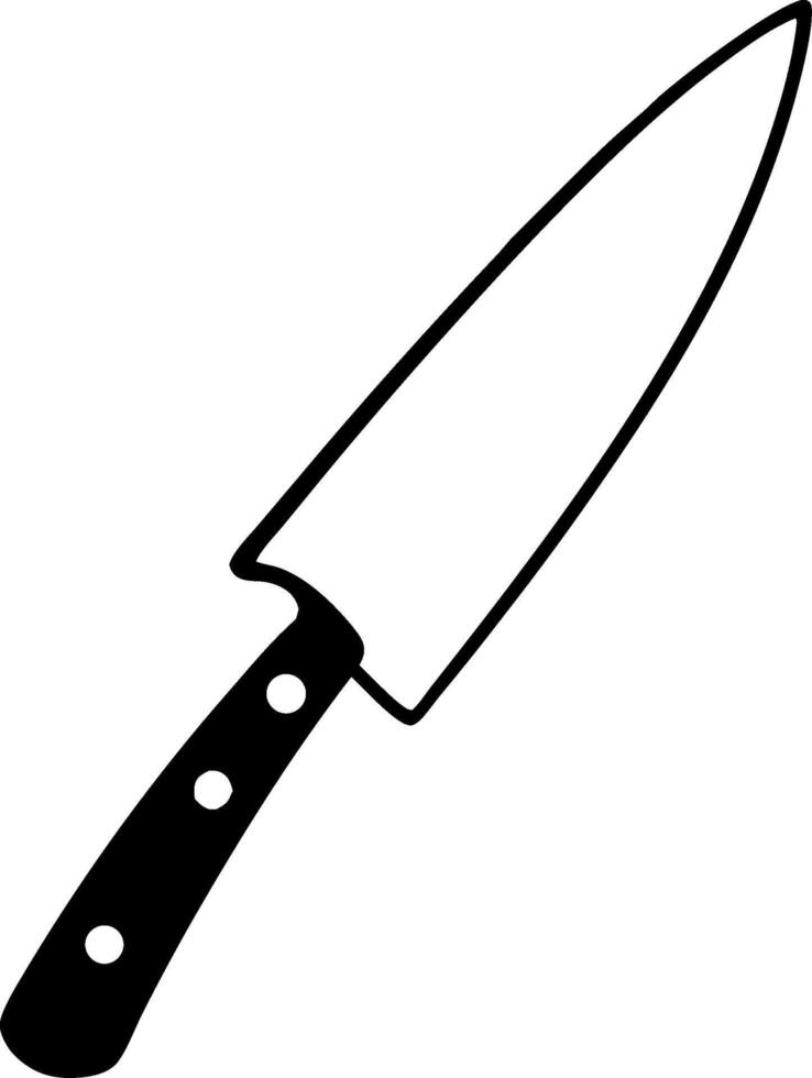 Kitchen Chef Knife for Culinary Design and Illustration Projects vector